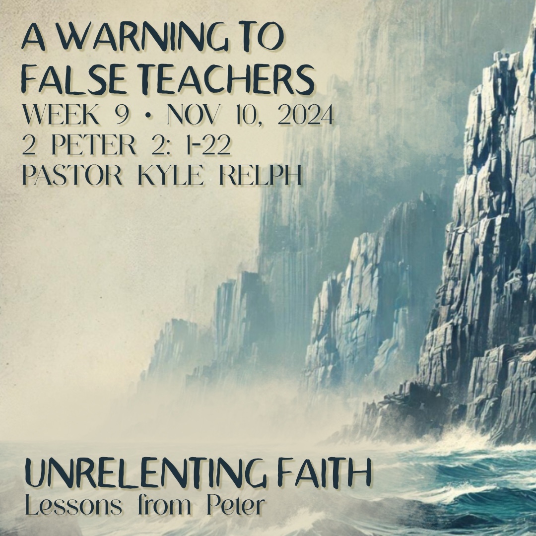 This week, Pastor Kyle Relph leads us through a powerful reflection on the importance of discernment and truth. Drawing from 2 Peter 2, he addresses the reality of false teachings and the strength found in holding firmly to God’s Word. In a world filled with misleading voices, we’re called to grow in knowledge and faith, standing unshaken in God’s truth. 
